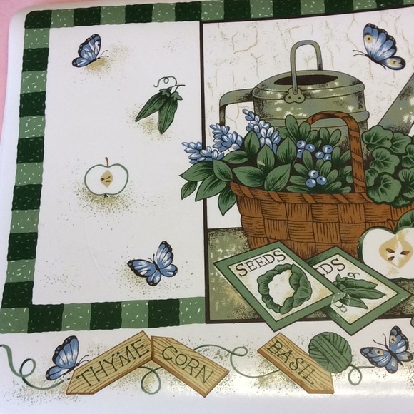 FINAL SALE PRICE 6 Pc Garden Themed Placemat Set - Picture 1 of 5